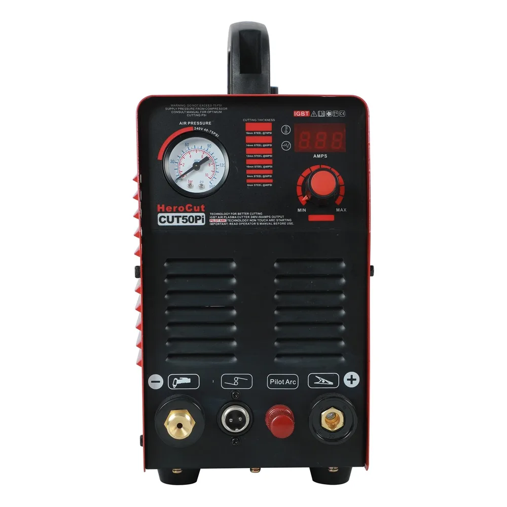 IGBT Pilot Arc HF CUT50Pi 50 Ампер DC Air Plasma Cutter плазменная резка толщина резки 14 мм чистая