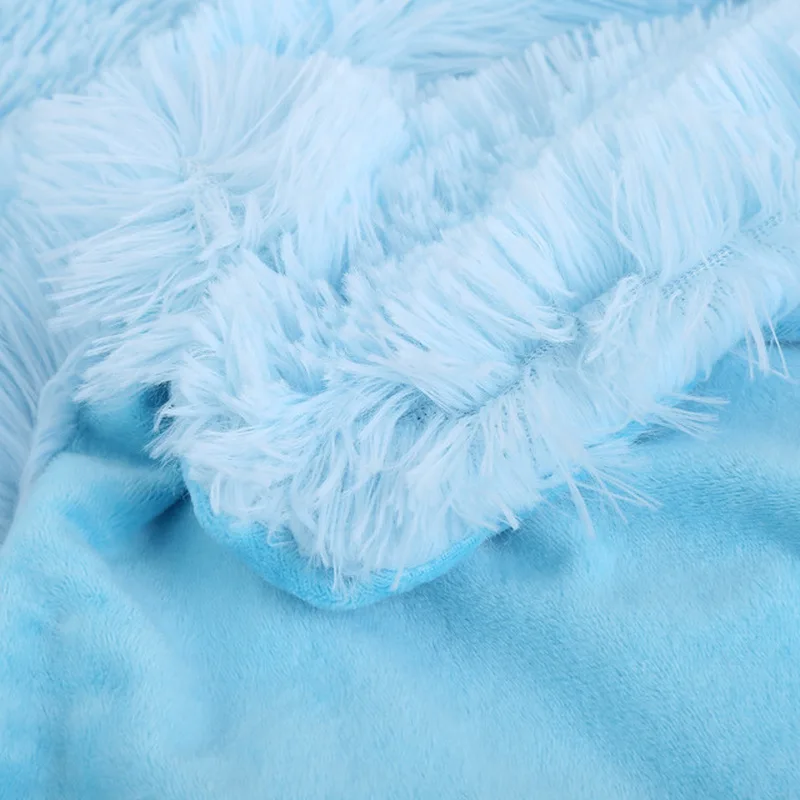 160*200cm Elegant Throw Blanket for Bed Sofa Bedspread Long Shaggy Soft Warm Bedding Sheet Air Conditioning Blanket