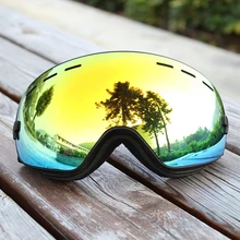Лыжные Сноуборд очки двухслойные UV400 противотуманные лыжные очки мужские женские лыжные Сноубординг очки