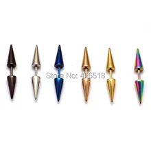 Новая модная мужская женская титановая стальная заклепка с шипами панк рок-жеребец Серьги 1 пара