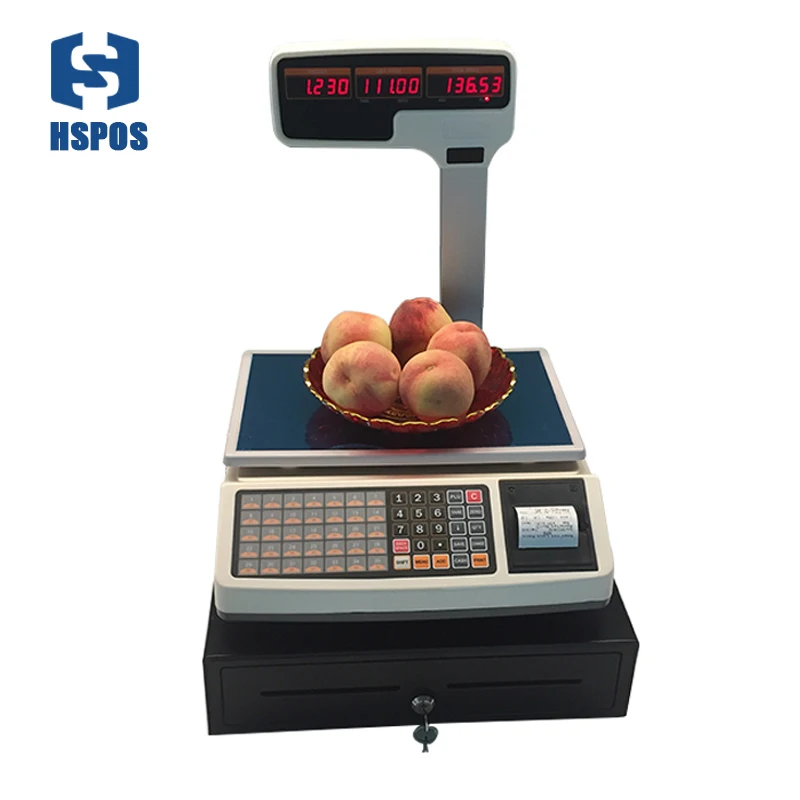 

weighing scale support thermal receipt printing with RJ11 port quality cash drawer together special for pos cash register system