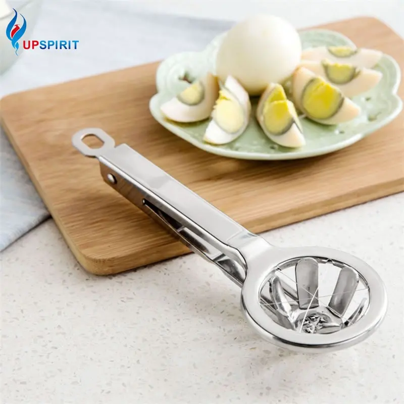 

Upspirit 2in1 Egg Holder Slicer Clip Manual Fruit Egg Cutter Divider Boiled Eggs Splitter Salad Sandwich Tools Kitchen Gadgets