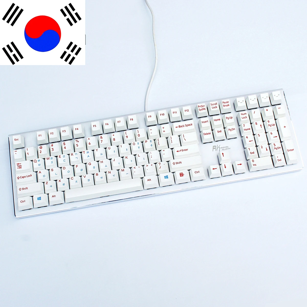 108 pcs/set Mechanical keyboard Korean Key caps Dye Sublimation Wear