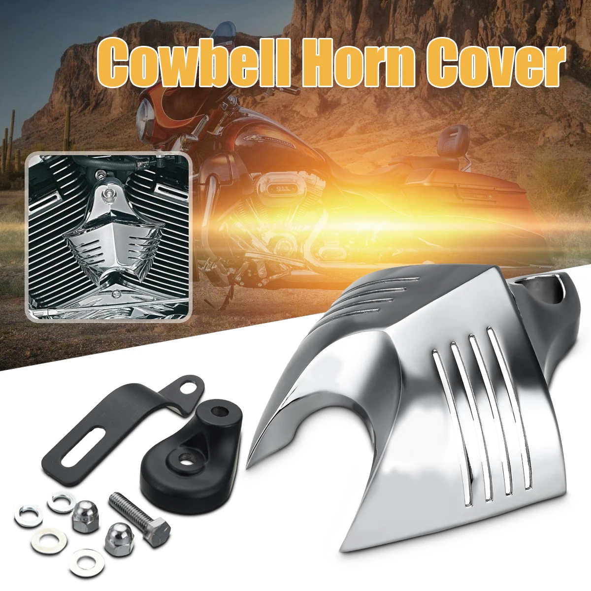 

Motorcycles Twin Horn Cover Cowbell Horns Chrome Billet Aluminum for Harley Davidson ALL V-RODS 1992-2014