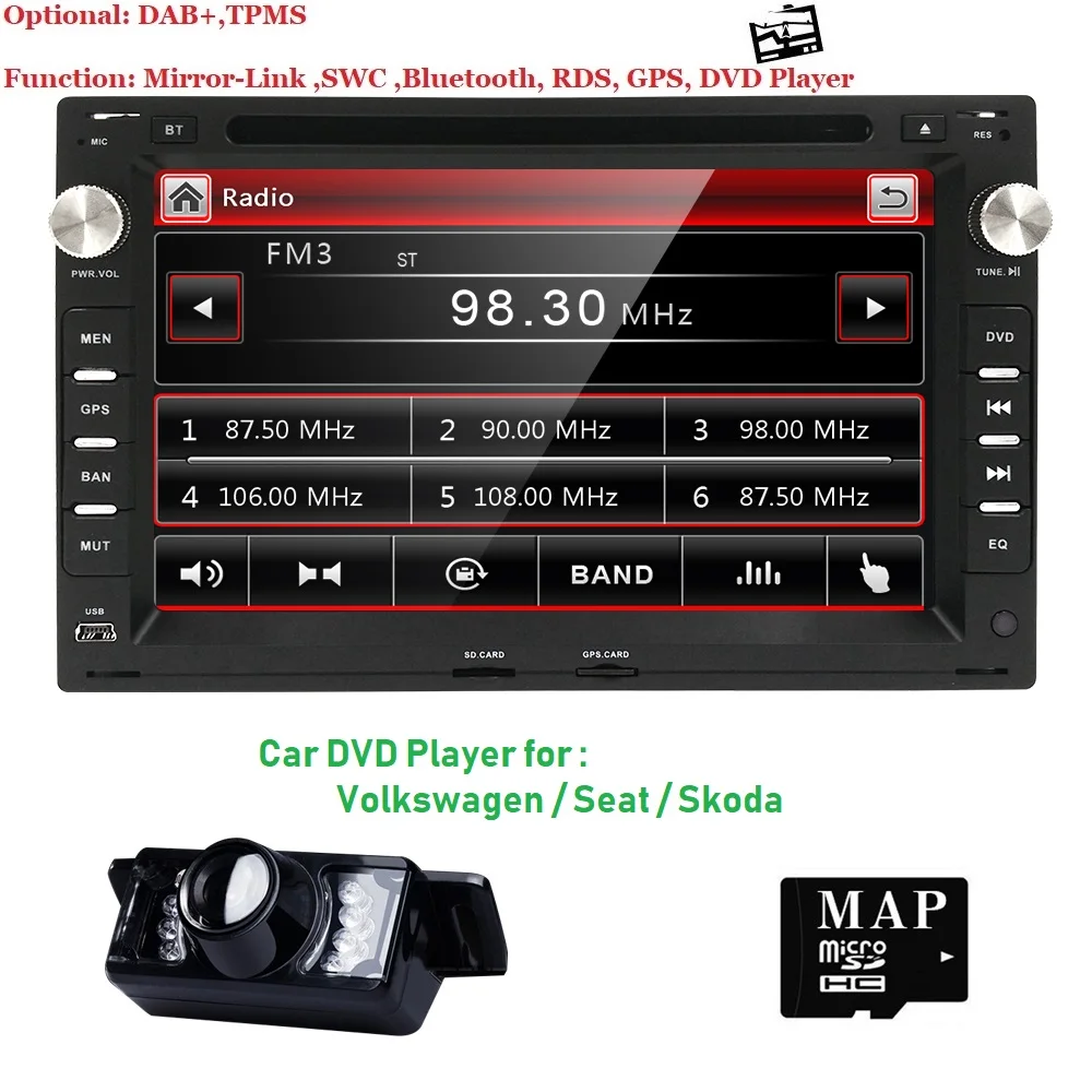 

2 din AutoRadio GPS Car DVD Player for VW PASSAT B5 MK5 GOLF MK3 IV MK4 Polo MK4 Transporter T5 BORAFord Galaxy Sharan SEAT leon