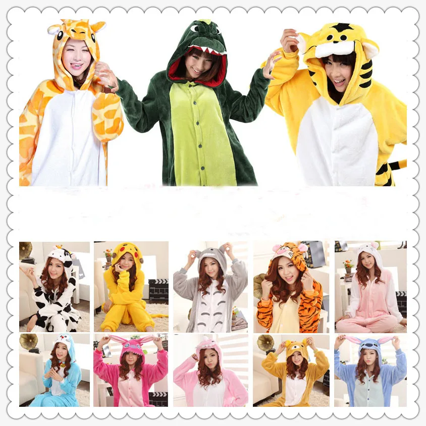 

All Styles Flannel Winter Unisex Adult Cartoon Clothing Cute Family Pajamas Cosplay onesies Pyjamas Novelty Sleepwear For Choose