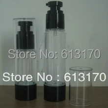 10 шт. 30 мл безвоздушная бутылка уход за лицом восполняемая Косметика бутылка вакуумная помпа черная бутылка
