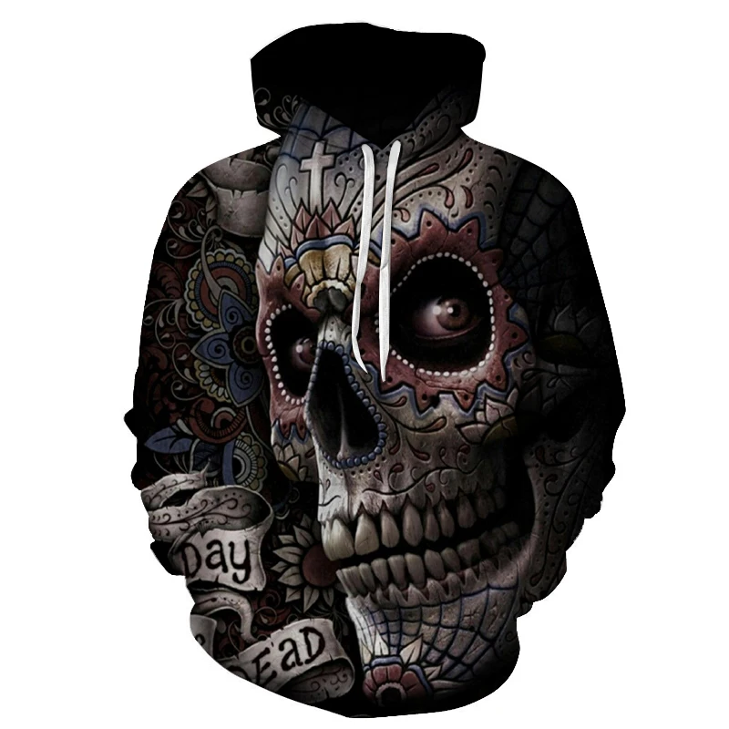 

Skull 3D hoodie men's and women's jerseys black hoodies printed smoking men's sport suits hoodies robot coats hoodies