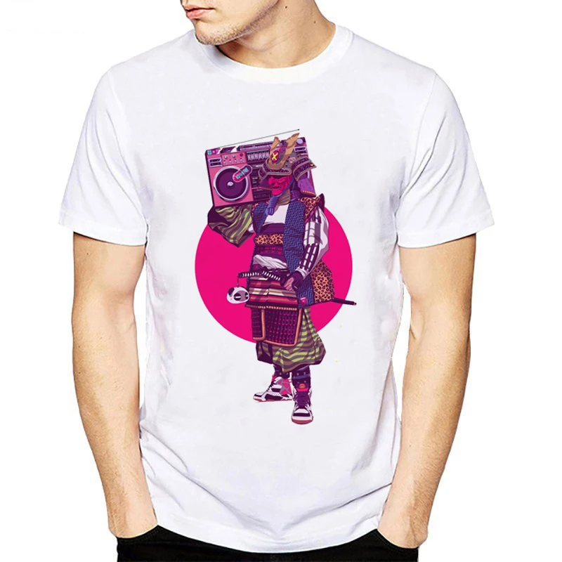 

New Fashion Ninja warrior T shirt Men summer new white casual short sleeve comfort t shirt o-neck tops Harajuku hip hop tee