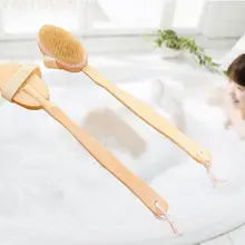 Модная Натуральная деревянная кисть аксессуары для ванной комнаты щетина с Длинная Деревянная ручка щетка-лейка для собак Губка