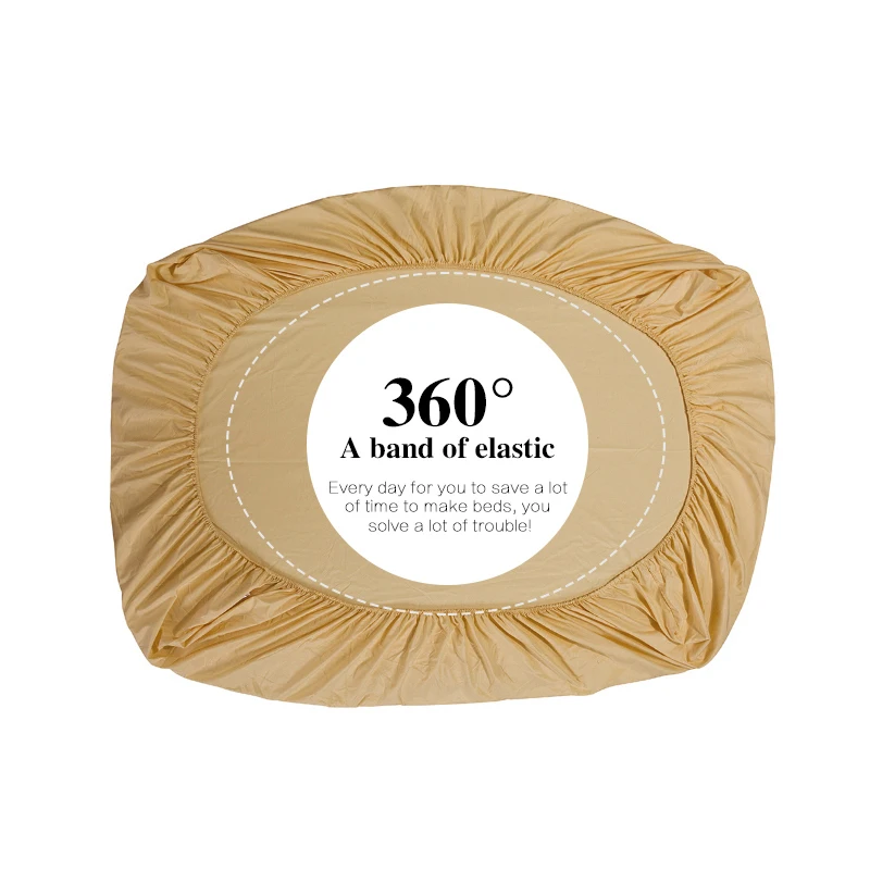 

Solid Bed Sheet Fitted Sheet With Elastic Band Plain Bedding King Queen Size Bed Mattress Cover Bedsheet Solid Color #s