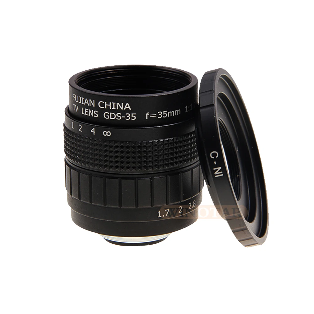 FUJIAN 35 мм F1.7 CCTV объектив + фотокольцо для Nikon 1 J5 S2 J4 V3 AW1 S1 J3 V2 J2 J1 V1|fujian 35mm|fujian 35mm f1.735mm
