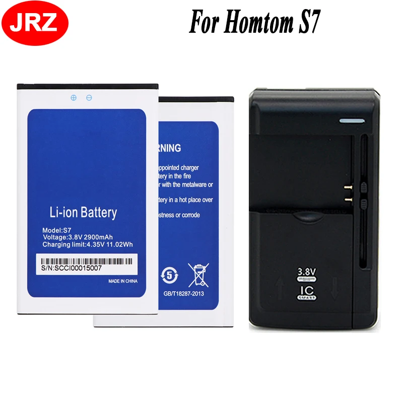 JRZ LOT = 2 шт. для телефона Homtom S7 батарея 2900 мАч высокая емкость 3 8 в высшее качество