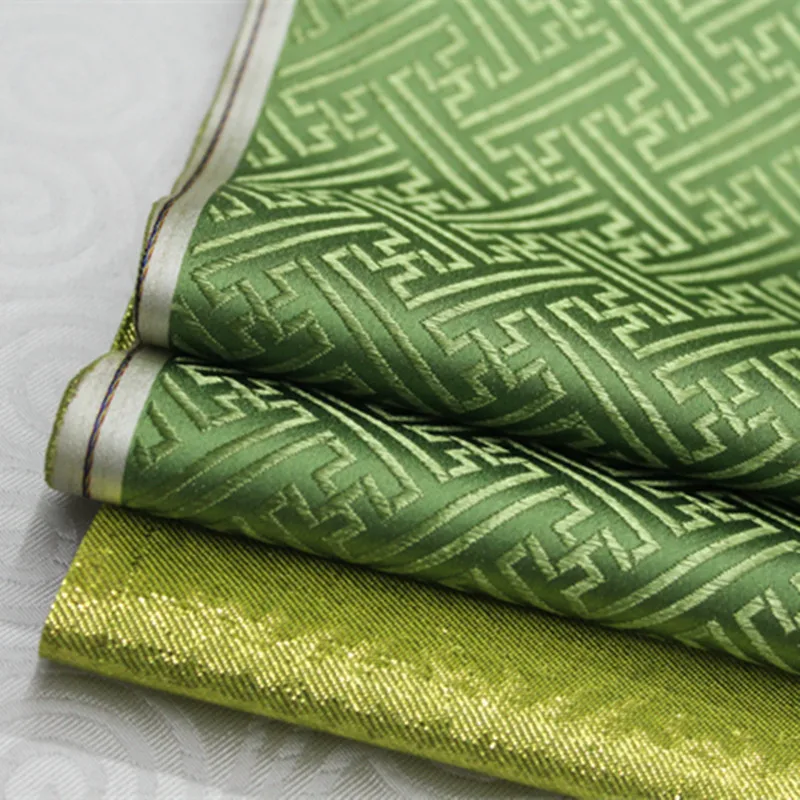 CF53 1 ярд жаккардовая шелковая тканая парча ткань для Ципао монгольский халат Кружевная декоративная ткань китайский стиль Подушка Ткань