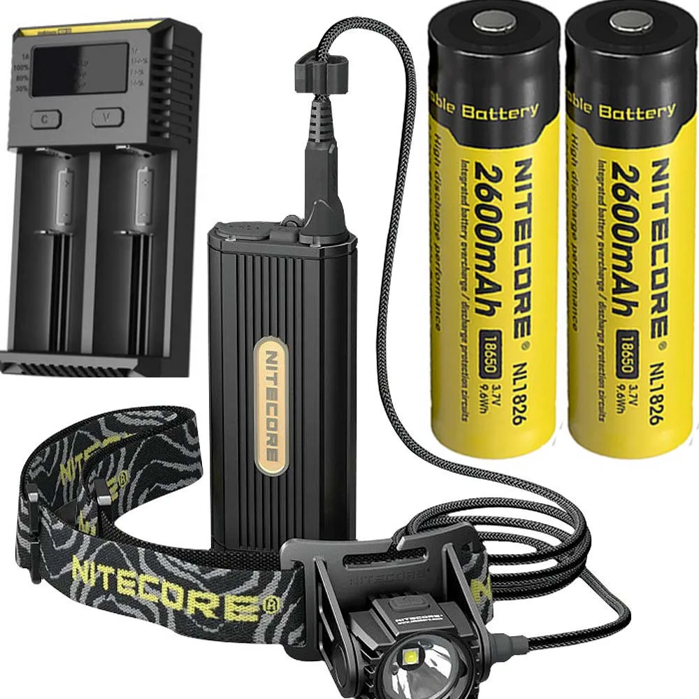 

NITECORE HC70 Head Light CREE XM-L2 U2 LED max 1000LM beam distance 182 meter headlight outdoor headlamp + battery + i2 charger