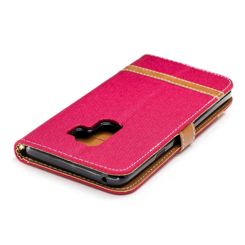 Magnetic Flip Protect Cover For Samsung Galaxy S10 S10Lite S8 S9 A6 A7 A8 2018 A750 A3 A5 Note8 9 Case Denim PU Leather Cover (7)