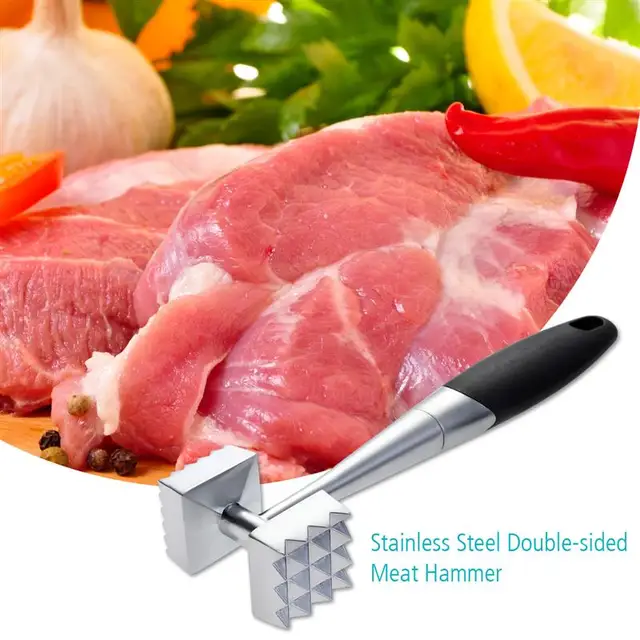 WINOMO 22cm Long Double-Sided Zinc Alloy Steak Meat Hammer Mallet Meat Tenderizer