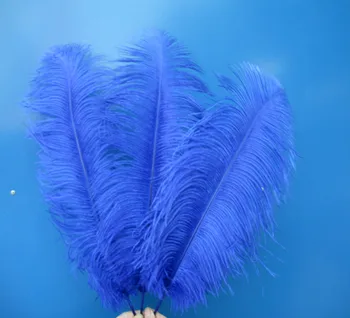 

Cheap! Beautiful sapphire ostrich feathers 50 pcs 14-16 inches / 35-40 cm Free Shipping