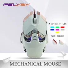 FELYBY Проводная игровая мышь 4000 dpi 4 регулируемые уровни, 8 кнопок, оптический настольный ноутбук беспроводная оптическая мышь