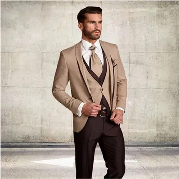 

Custom Made Classic Men Suit Formal Wedding Tuxedos Slim Fit Suits Custom Made Blazer Men 3 Piece Men Suits (Jacket+Pants+Vest)