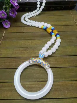 

Natural White Jade Manual Polishing Peace Buckle A Symbol of Peace and Good Luck