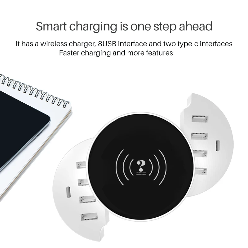 АББ ? Зарядное устройство Wenhao Usb многофункциональное зарядное 8Usb + 2Type C с
