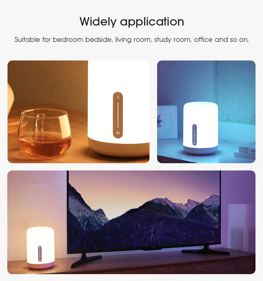 Original Xiaomi Mijia LED Desk Beadside Lamp 2 Smart Table Light Voice Touch Control Dimmable RGBW 