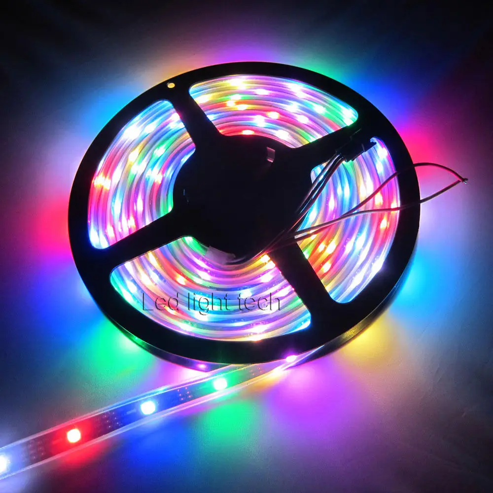 5 м SK6812 5050 SMD RGB 150 черная печатная плата WS2812B 30 шт./м WS2811 индивидуальная адресная