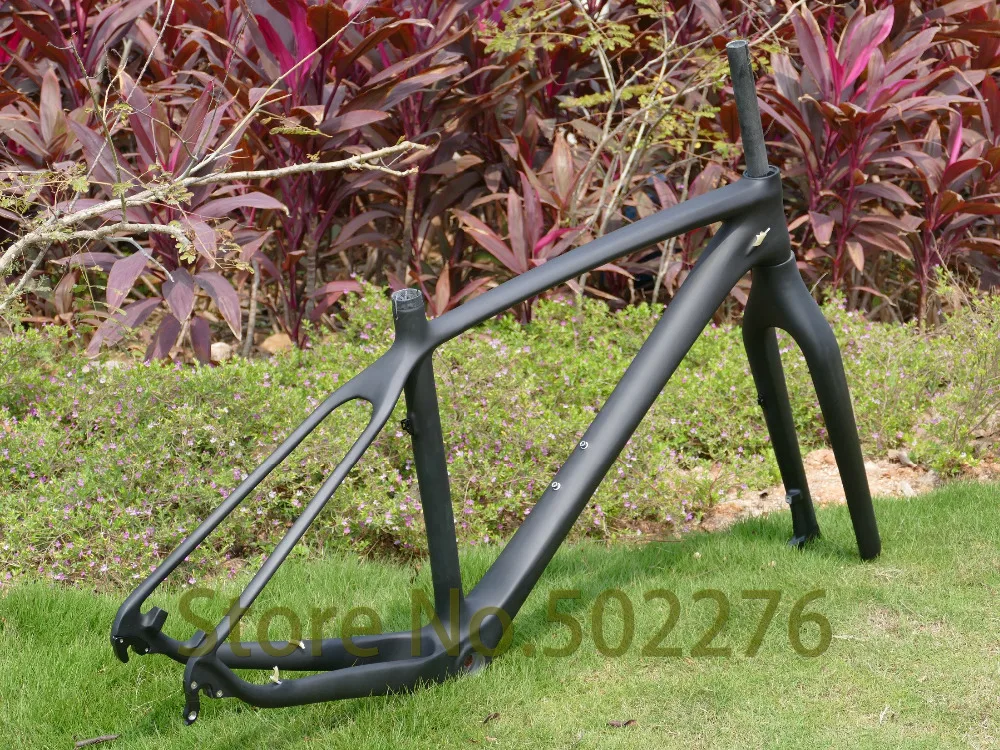Excellent Carbon Glossy / Matt Cycling 650B 27.5ER MTB Mountain Bike Frame (FOR BSA / BB30) +  Bicycle Fork  + CLAMP + HEADSET  -  17" 19" 1