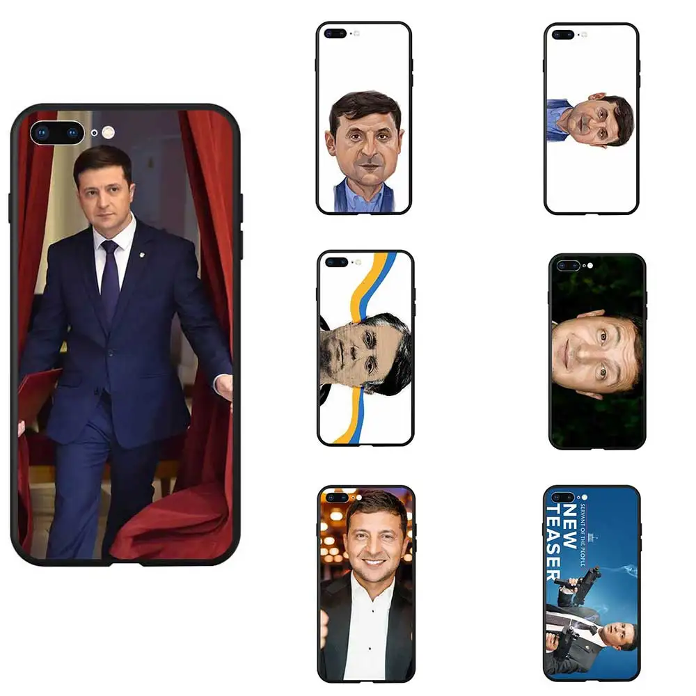 

Ukraine Volodymyr Oleksandrovych Zelensky Theme Soft TPU Phone Cases Cover Photo Image Logo For iPhone 6 7 8 S XR X Plus