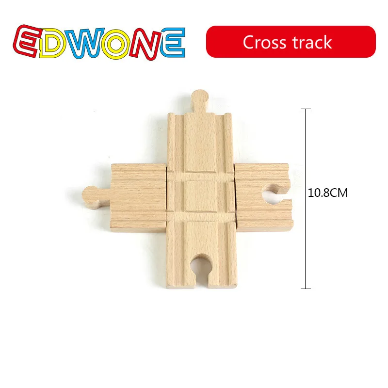 EDWONE Новые все виды деревянных дорожек части бука деревянная железная дорога железнодорожные пути игрушки аксессуары подходят Томас Биро деревянные дорожки