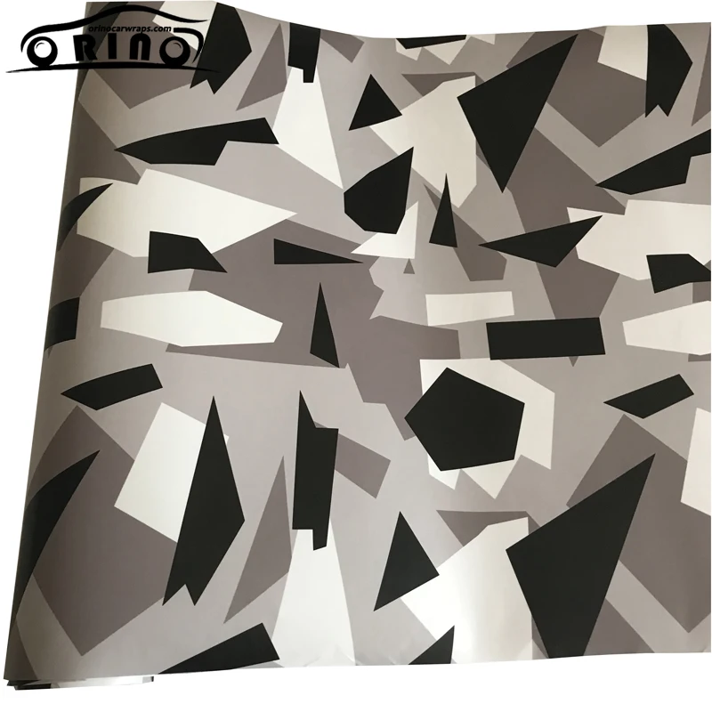 Black Grey White Vinyl Film Wrap