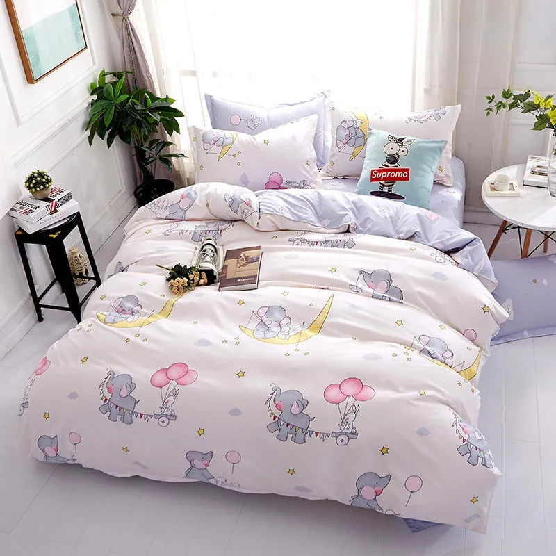 

HZTRXUN Home Textile Cartoon unicorn Bedding Sets Children's Beddingset Bed Linen Duvet Cover Bed Sheet Pillowcase/bed Sets
