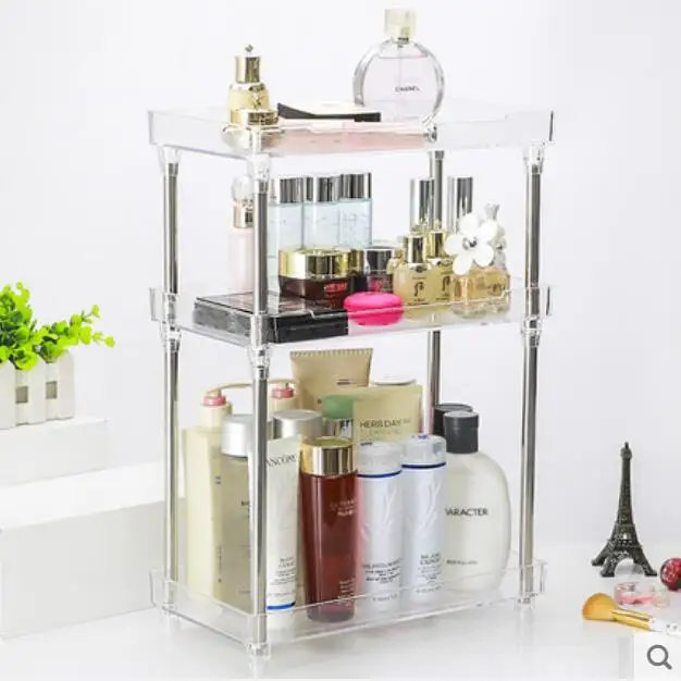

Transparent cosmetic storage rack wash stand bathroom dressing table skin care product rack