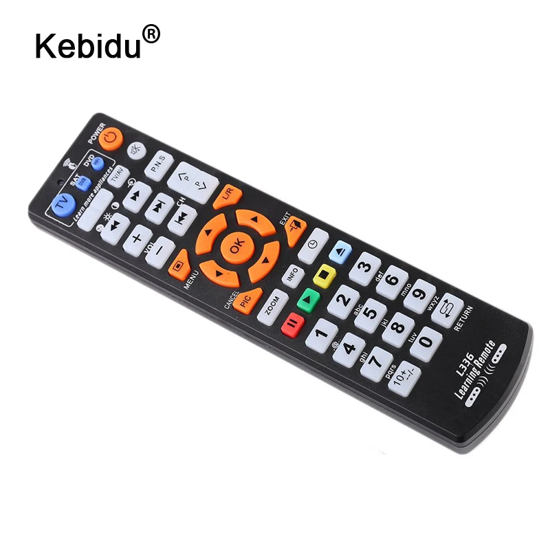 

Kebidu Smart IR Remote Control with learn function,3 pages controller copy for TV STB DVD SAT DVB HIFI TV BOX, L336