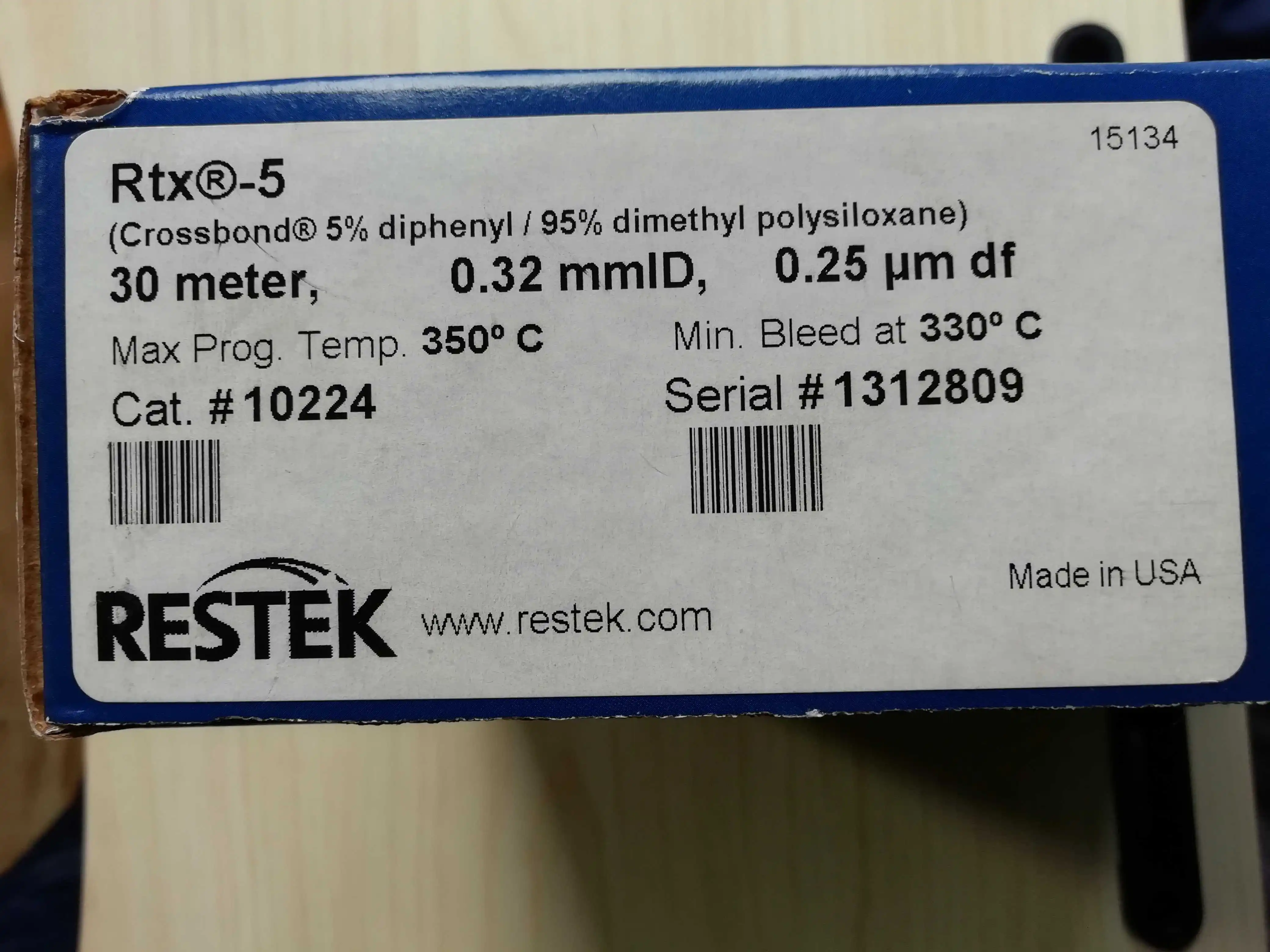 Для RESTEK RTX 5 высокая производительность GC MS использует низкую столбик. 0 32 мм 30