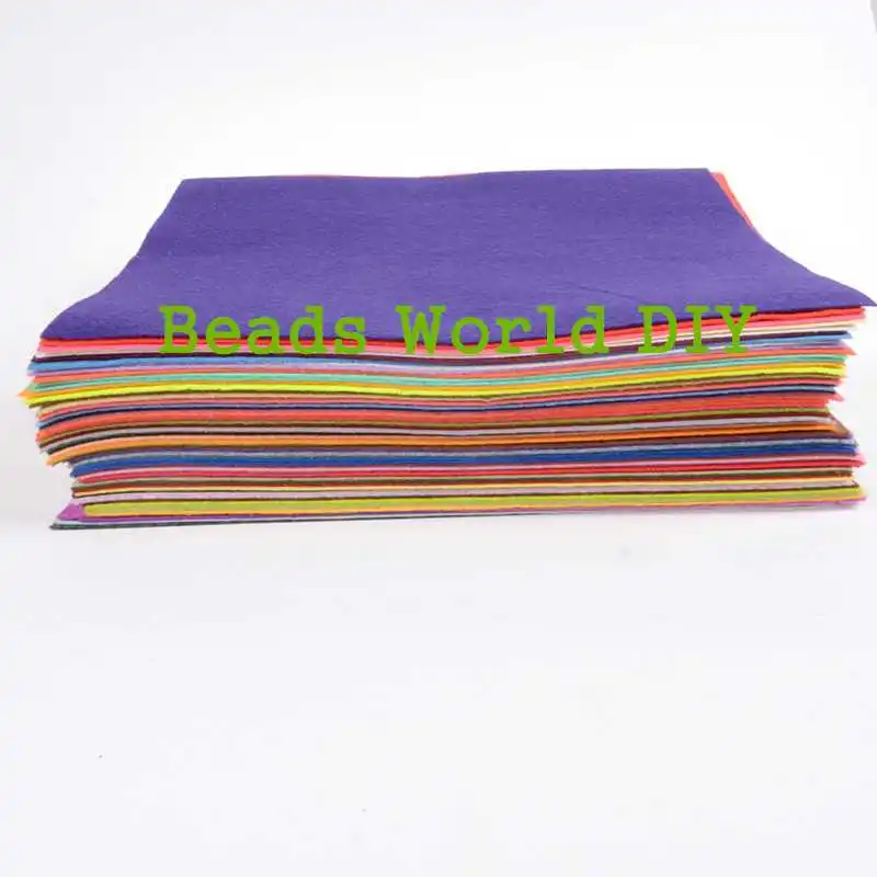 

Tissu 30cm Big Bulk 60 Colors Square Felt Fabric Diy Handcraft Scrapbooking Craft Nonwoven Flatback Home Decoration Needlework