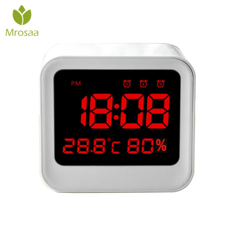 Buy Mrosaa Digital Alarm Clock High Quality Thermometer Hygrometer Backlight