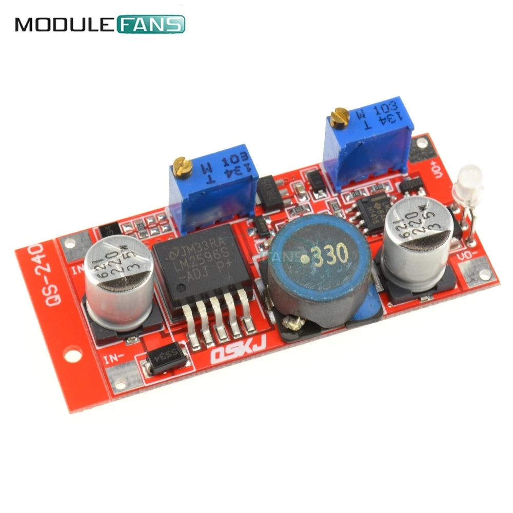 

DC DC 5-35V To 1.25-30V 3A Step Down Buck Power Supply Module LM2596 Constant Current Adjustable Voltage Regulator Board