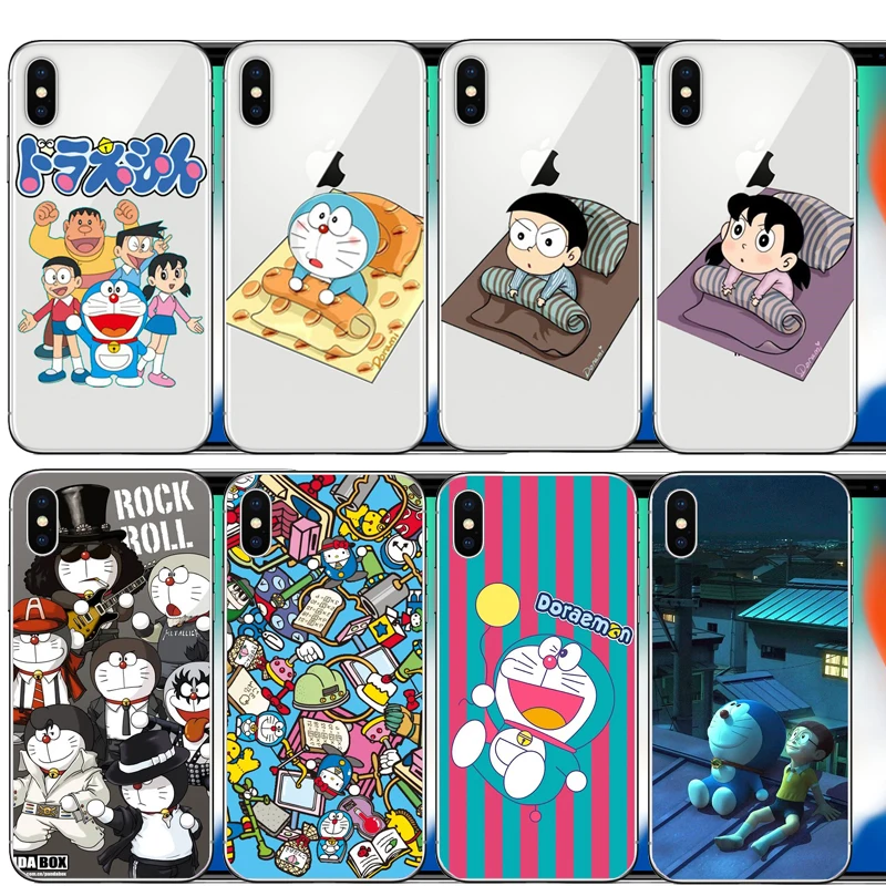 Japan anime Cartoon cute Doraemon Case Hard PC Phone Cases Cover For iphone 6 6S 7 8 Plus 5S 5 SE X 10 XR XS Max 11Pro MAX | Мобильные