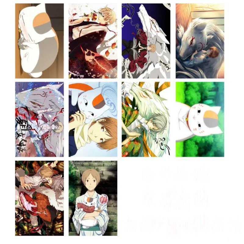 10 шт./компл. милые наклейки Natsume Yuujinchou игрушки для детей аниме Nyanko Sensei белая кошка