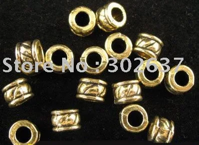 

FREE SHIPPING 300pcs Antiqued gold tiny columniform spacers A1195G