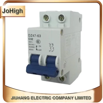 

Free Shipping 5 pcs a lot Home Use C45 Small Air Switch DZ47 Low-voltage Miniature Circuit Breaker 2P/20A