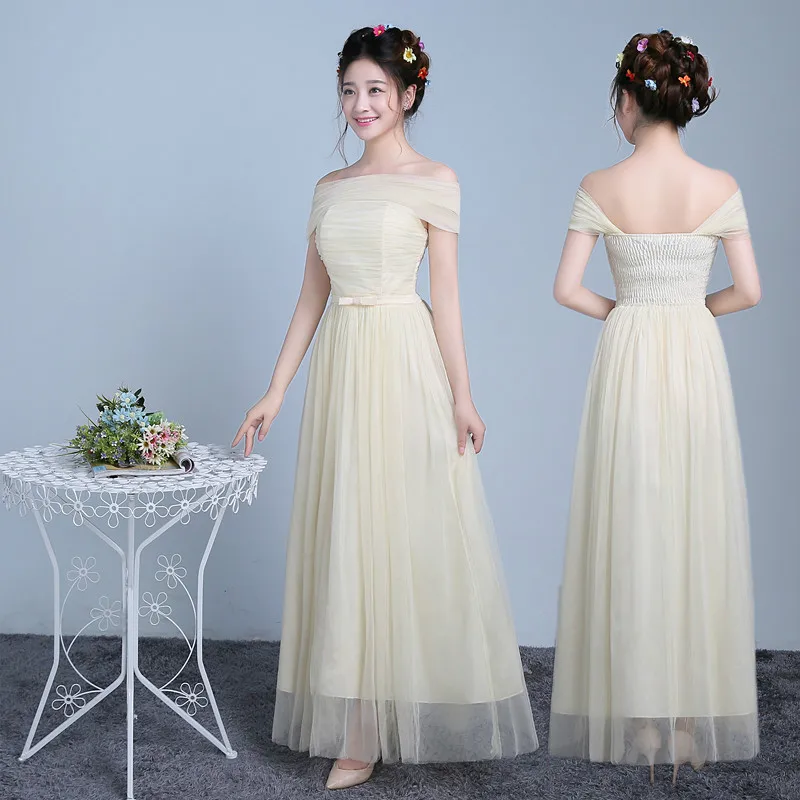 Sweet Memory Boat Neck Long Bridesmaid Dress Bride Sisters School Sweet Memory Boat Neck Long Bridesmaid Dress Bride Sisters School Graduation Promotional Price Sw0050 38 In Dresses From Weddings Events