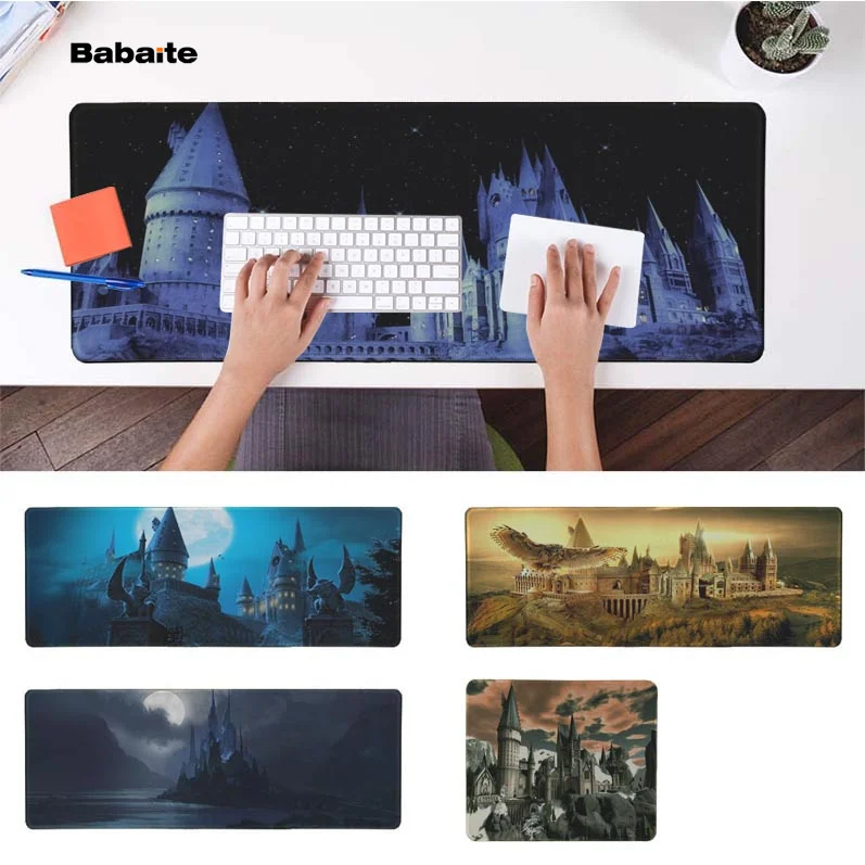

Babaite Non Slip PC Harry Potter Hogwarts castle Office Mice Gamer Soft Mouse Pad Free Shipping Large Mouse Pad Keyboards Mat