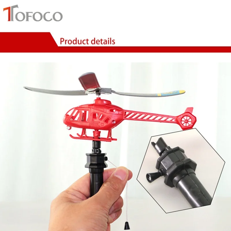 TOFOCO ручная ручка тяга модель самолета DIY может лететь в небо тяга линии вертолет для детей уличные игрушки Забавный самолет игрушка в подарок