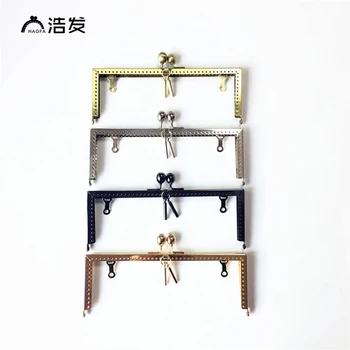 

HAOFA 4PCS 20cm Metal Purse Frame Kiss Clasp clutch bag frame bag Handle DIY Bag Accessories Factory Direct Sale