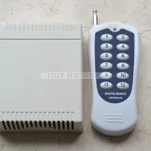 DC12V 12 CH приемник РФ 12 Пуговицы Дистанционное управление частота 315/433 мГц