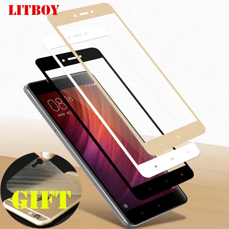 

LITBOY Full Cover Tempered Glass For Xiaomi Redmi 4X 4 Pro 4A 4 Prime Redmi Note 4 Pro Note 4X Screen Protector Toughened Film