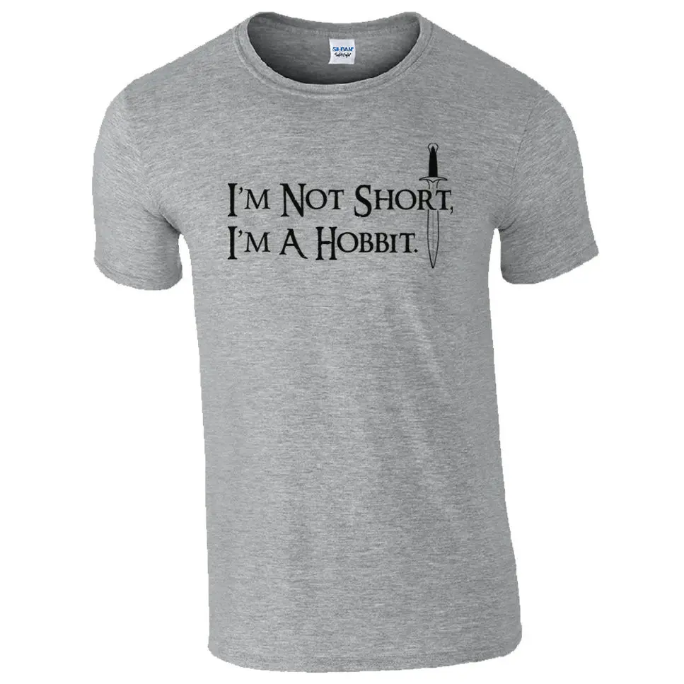 IM NOT SHORT IM A HOBBIT KIDS CHILDRENS T SHIRT NEW FUNNY LORD OF RINGS TOP